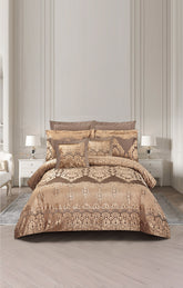 Golden Glory Chenille Comforter Set